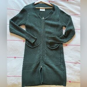 Beklina Pastiche Cardigan Dress in Pine